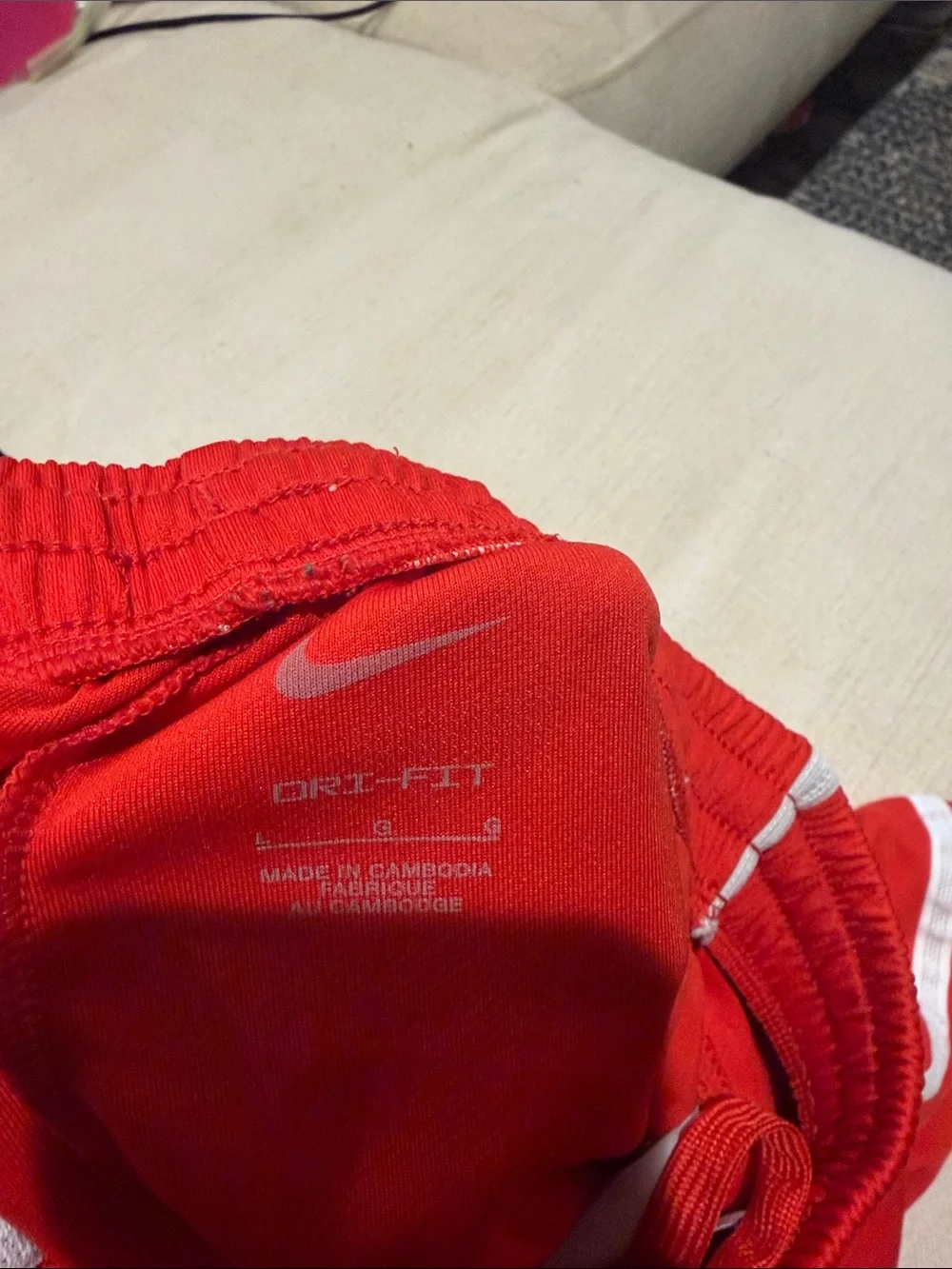 nike dri fit boys shorts set of 2 sz large black and red